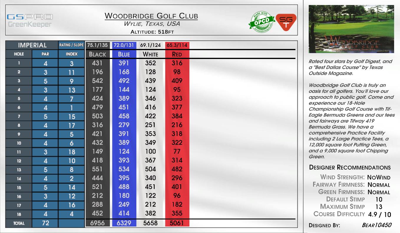 The Golf Club At StoneBridge scorecard