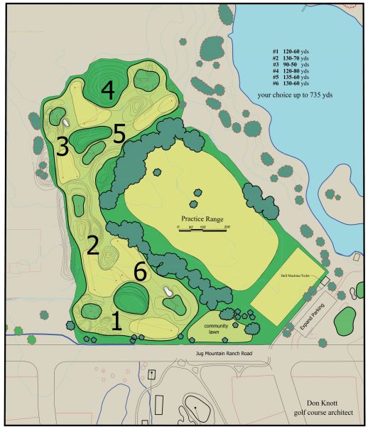 Jug Mountain Mini 9 — GSPro course in McCall, Idaho, USA, designed by Ptoad