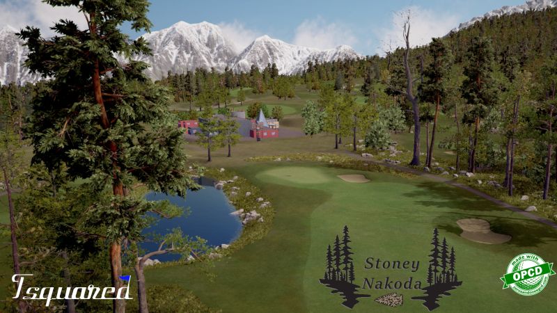 Stoney Nakoda — GSPro course in Canmore, Alberta, Canada, designed by Tsquared