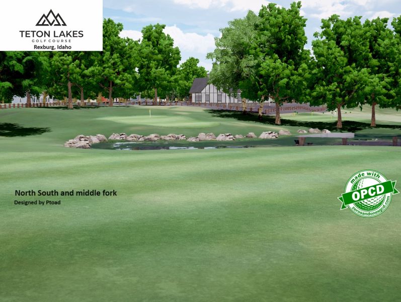 Teton Lakes GC Middle North — GSPro course in Rexburg, Idaho, USA, designed by Ptoad