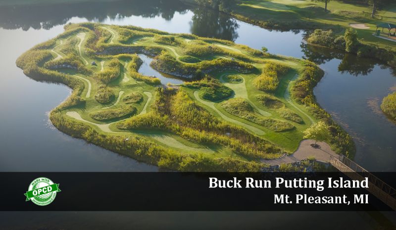 Bucks Run Putting Island Mini Golf — GSPro course in Mt Pleasant, Michigan, USA, designed by JPruitt10