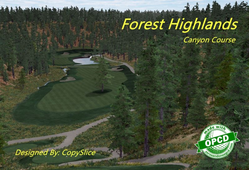 Forest Highlands – Canyon — GSPro course in Flagstaff, Arizona, USA, designed by CopySlice
