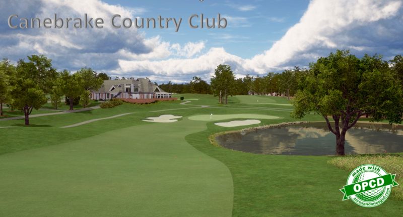 Canebrake Country Club — GSPro course in Hattiesburg, Mississippi, USA, designed by Bob Rosa