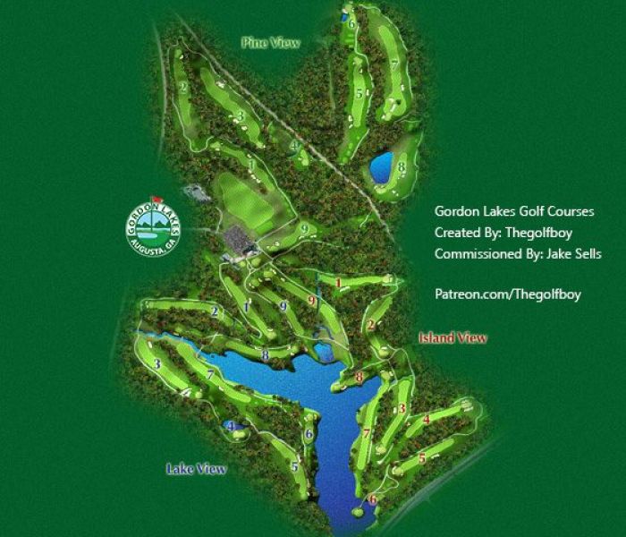 Gordon Lakes Island View – Lake View — GSPro course in Fort Gordon, West Virginia, USA, designed by Thegolfboy