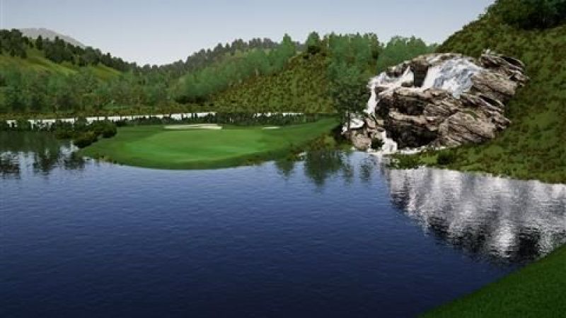 Serenity Falls — GSPro course in Serene Valley, Pelton Valley, USA, designed by runpuddrun